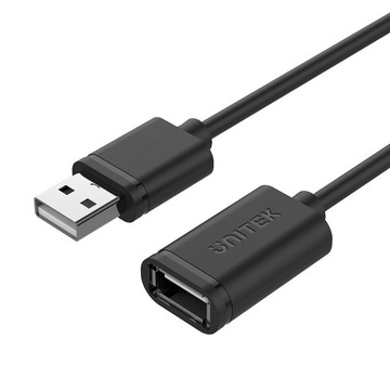 Kabel USB 2.0 A-A przedłużacz 0,5m Unitek Y-C447GBK