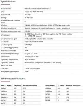 MikroTik Chateau LTE12 RBD53G-5HacD2HnD-TC&EG12-EA | Wi-Fi-роутер | 5 разъемов RJ4