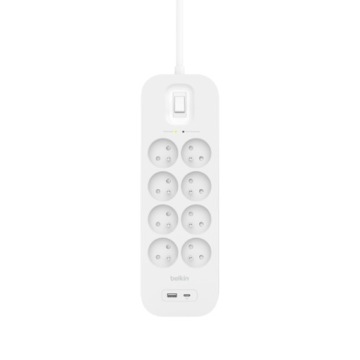 РАЗЪЕМ ПИТАНИЯ BELKIN, 8 ПОРТОВ + 1XUSB-A/1XUSB-C, 900 Дж
