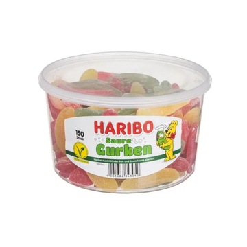 HARIBO ЖЕЛЕ ИЗ КИСЛЫХ ОГРУГОВ ГУРКЕН САУРЕ 150 ШТ DE