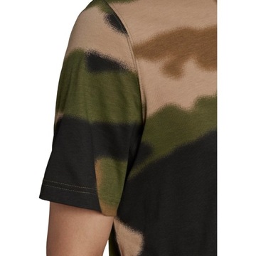 T-shirt Męski adidas GN1863 CAMO AOP TONGUE Zielony M