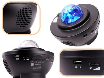 ЗВЕЗДНЫЙ ПРОЕКТОР НЕБО ПРОЕКТОР СВЕТОДИОДНАЯ НОЧНАЯ ЛАМПА BLUETOOTH ДИНАМИК + ПУЛЬТ ДИСТАНЦИОННОГО УПРАВЛЕНИЯ