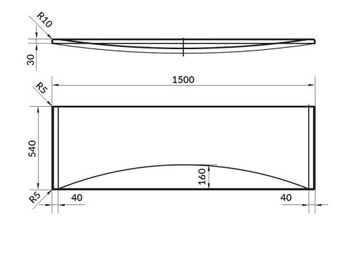 CERSANIT ФАСАДНАЯ ОБЛИЦОВКА ДЛЯ ВАННЫ 150 СМ S401044