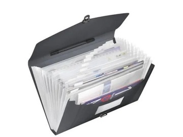 СУКА С 12 ОТДЕЛЕНИЯМИ И РУЧКОЙ ESSELTE VIVIDA, ЧЕРНАЯ