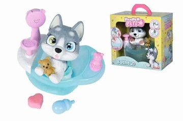 ФИГУРКА СОБАКИ ХАСКИ PAMPER PETZ ИЗ БАНДЫ ПОДГУЗНИКОВ С ВАННОЙ СИМБА