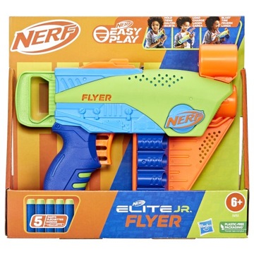 Nerf Elite Junior Pistolet Flyer Easy Play Dart Blaster F6751