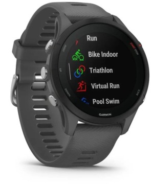 Умные часы Garmin Forerunner 255 Basic 010-02641-10, серые, Ø 46 мм