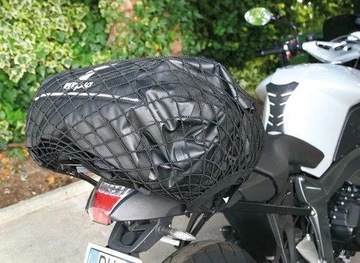Багажная сетка для мотоцикла с лампой-пауком 65х35см.