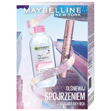 MAYBELLINE SKY HIGH TUSZ DO RZĘS + GARNIER PŁYN MICELARNY 400ml