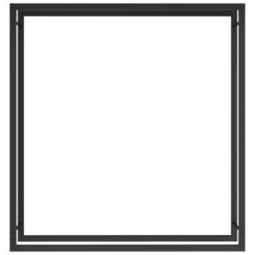 vidaXL Деревянная подставка Матовый черный 110x28x116 см Сталь