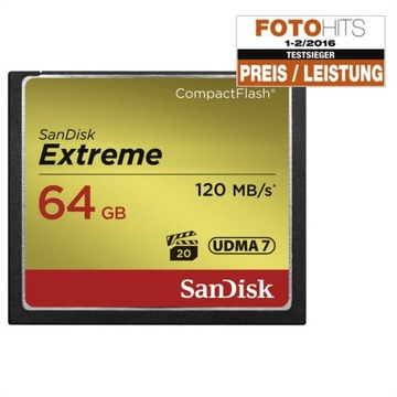 CF 64GB EXTREME 120MB/s 800X UDMA 7 NOWOŚĆ!