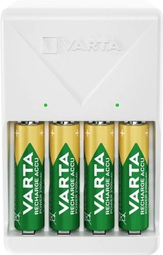 ЗАРЯДНОЕ УСТРОЙСТВО VARTA С АККУМУЛЯТОРАМИ R6 В КОМПЛЕКТЕ, 4x2100 мАч