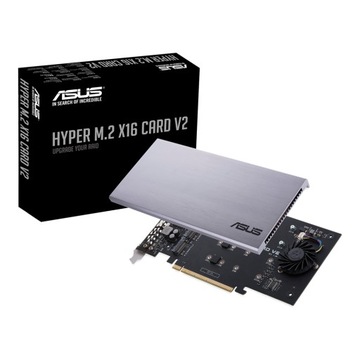Карта адаптера Контроллер Asus HYPER M.2 X16 PCI-EX для 4 твердотельных накопителей NVME M2
