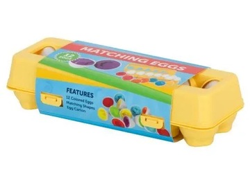 Układanka montessori Ikonka KX5966 Jajka 12 elementów