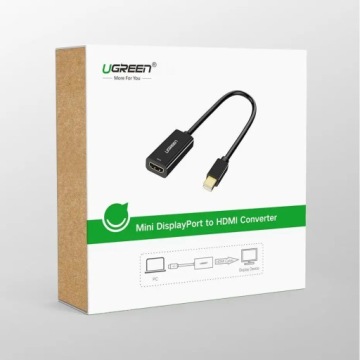 UGREEN КАБЕЛЬ АДАПТЕР FHD MINI DISPLAYPORT HDMI FEMALE 1080P