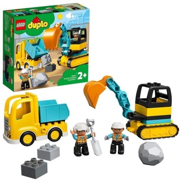 LEGO DUPLO Грузовик и гусеничный экскаватор Строительно-ремонтные кирпичи 2+