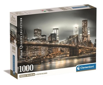 CLEMENTONI PUZZLE NEW YORK SKYLINE 1000 + PLAKAT W ZESTAWIE