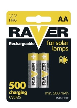 Raver B7426 - Akumulatory do lamp solarnych NiMH Solar AA 600mAh 2szt