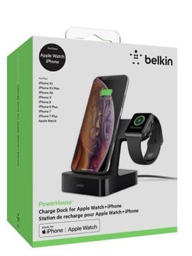 Зарядная станция для iPhone, Apple Watch, черная зарядка для телефона