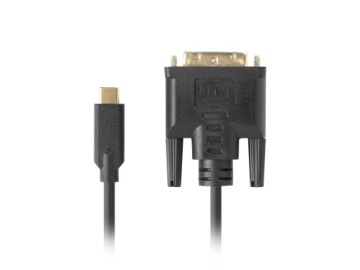 Кабель-переходник Lanberg USB-C(M) - DVI-D(24+1) 0,5м черный