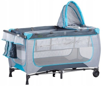 СКЛАДНАЯ ДОРОЖНАЯ кроватка, ВОСПРОИЗВЕДЕНИЕ С МОСКИТНОЙ СЕТКОЙ