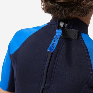 Короткий детский гидрокостюм для серфинга Olaian 100 из неопрена толщиной 1,5 мм.