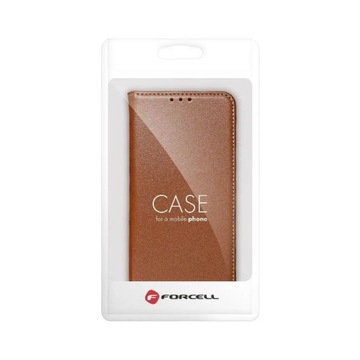 Etui portfel zamykane z klapką, Kabura Futerał APPLE IPHONE XR BRĄZOWY