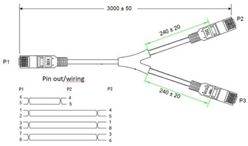 Кабель-переходник TAE RJ45 3м