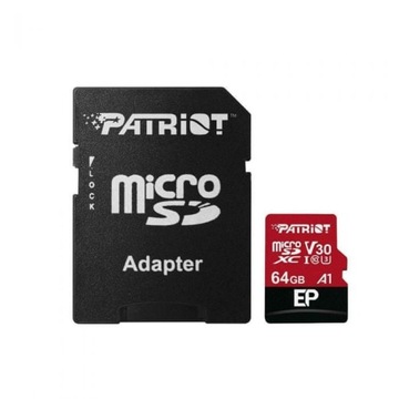 PATRIOT EP 64 ГБ micro SD XC CL10 UHS U3 A1 V30