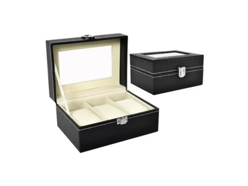 Органайзер для часов с 3 отделениями.