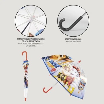 PSI PATROL FILM - Parasolka Przezroczysta Dziecięcia - Ø 70cm