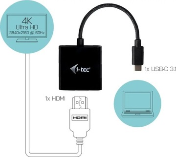 КАБЕЛЬ-АДАПТЕР I-TEC HDMI — USB-C MAC 4K 60 Гц ULTRA