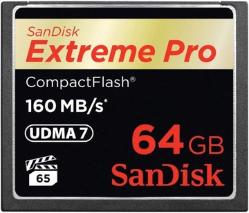 SANDISK 64 ГБ Compact Flash EXTREME PRO CF +160 МБ/с