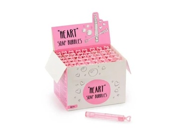 Bańki Mydlane Serduszka Różowe na Imprezę 48szt