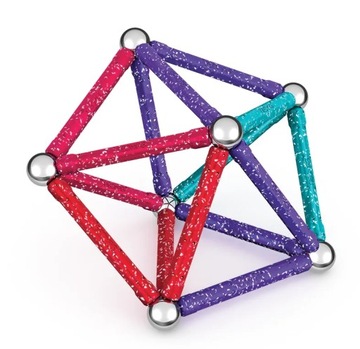 Geomag Магнитные блоки с блестками, переработанные, 60 шт. с блестками