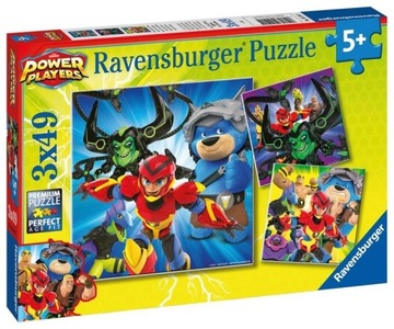 PUZZLE 3X49 EL. POWER PLAYERS RAVENSBURGER