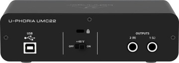USB-ИНТЕРФЕЙС BEHRINGER UMC 22 С ПРЕДУСИЛИТЕЛЕМ MIDAS