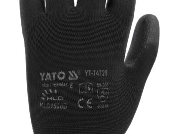 YATO - РАБОЧИЕ ПЕРЧАТКИ НЕЙЛОНОВЫЕ OHS - ЧЕРНЫЕ