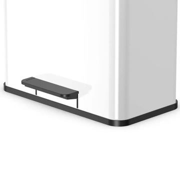 Контейнер для мусора Hailo Oko Duo Plus, размер L, 17 л+9 л, белый