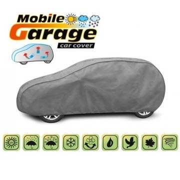 Mobile Garage 4 warstwowy szary pokrowiec L1 hatchback/kombi + Torba