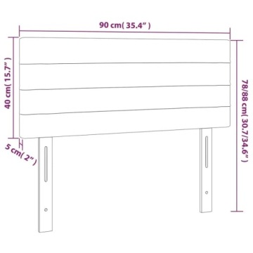 vidaXL Изголовье кровати, Синий, 90x5x78/88 см, Ткань