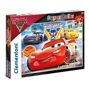 AUTA ZYGZAK MCQUEEN super color Puzzle 104 EL