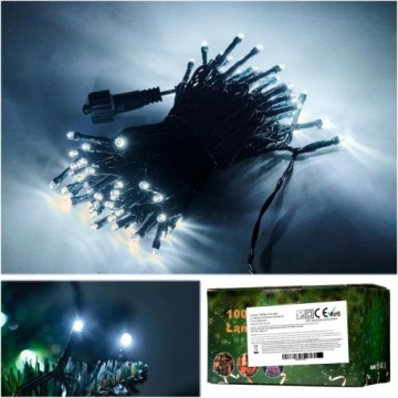 Светодиодные светильники гирлянда 10м 100LED холодный белый