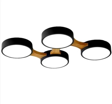 LAMPA SUFITOWA NOWOCZESNA BLACK PLAFON 4 LED PILOT