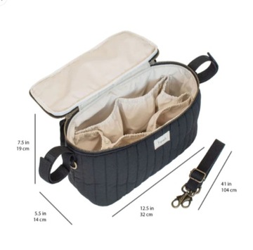 3 Sprouts Organizer Do Wózka Quilted Solid Black