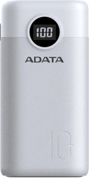 Powerbank ADATA 10000 mAh biały P10000QCD PD Fast Charge