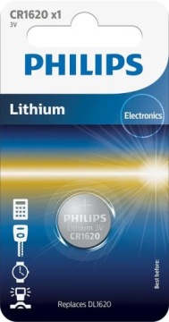 PHILIPS CR1620 литиевая батарея 3 В 2 шт.