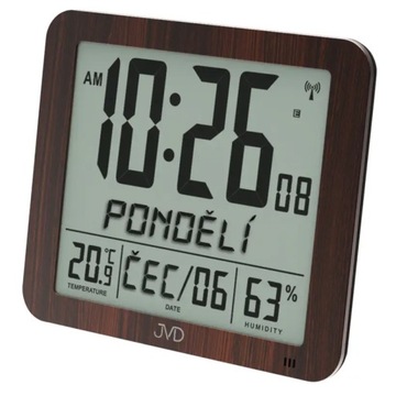 ЧАСЫ JVD DH9335.2 ТЕРМОМЕТР DCF77 ДНИ НЕДЕЛИ PL