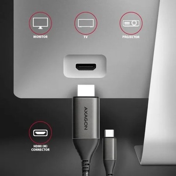 Кабель-переходник USB-C — HDMI 2.0 4K/60 Гц, алюминий, 1,8 м