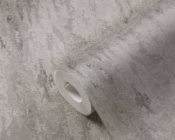 Серые фактурные обои из бетонной штукатурки